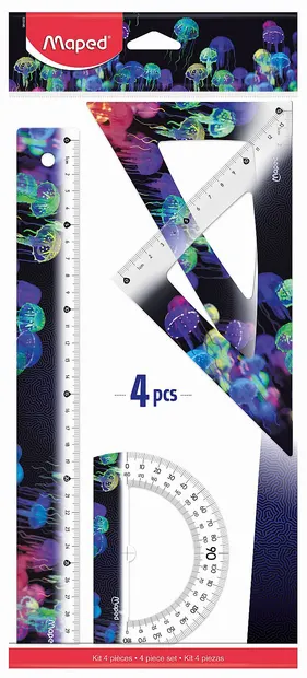 Set de instrumente de desen Maped Deepsea Paradise - 4 piese