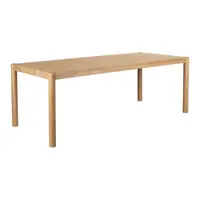 Masă de dining cu blat cu aspect de lemn de frasin 92,5x180 cm Sticks – Zuiver