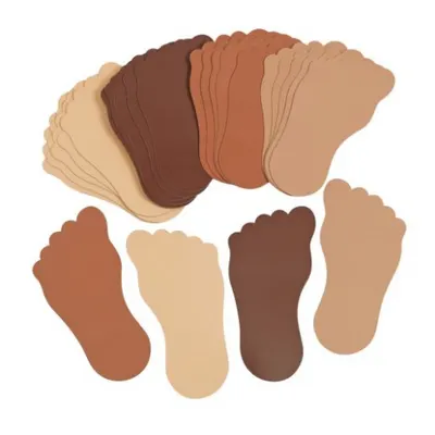 Urme de picioare colorate - Set de 12 perechi