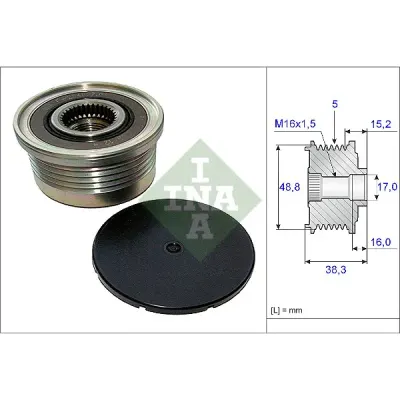 Sistem roata libera, generator INA 535 0048 10