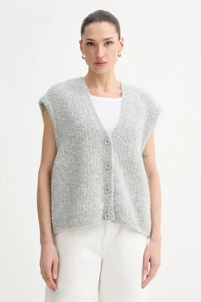 American Vintage vestă pentru femei cu amestec de lână