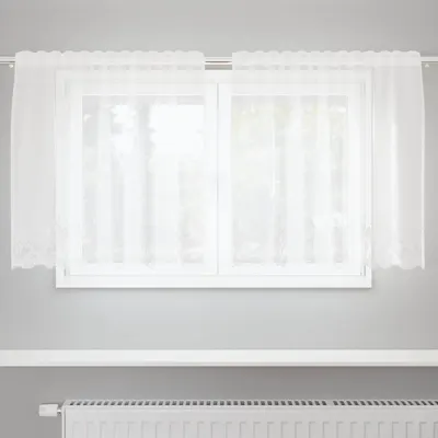 vidaXL Cortină din Dantelă Alb 100 x 150 cm Poliester