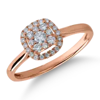 Inel din aur roz cu diamante de 0.291ct