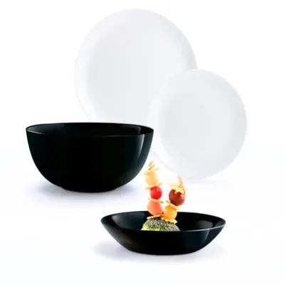 Serviciu de Masa, Luminarc, Diwali Black-Gray, 19 Bucati