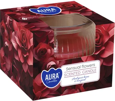 Lumânare parfumată Bispol Aura - Sensual Flowers, 80 g