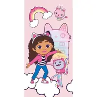 Prosop pentru copii roz din bumbac 70x140 cm Gabby´s Dollhouse – Jerry Fabrics