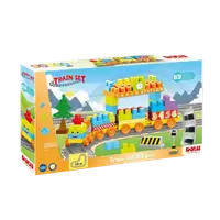 Set de constructii cu trenulet - 89 piese
