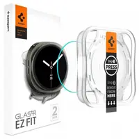 Folie Protectie Spigen GlastR EZ FIT pentru Samsung Galaxy Watch9 / Watch8 44mm, Set 2 bucati, Sticla Securizata AGL09876