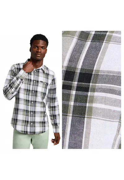 Camasa Barbati - Leesure Shirt - Regular Fit - Maneci Lungi - Cu Nastuwqfwqri - Design Clasic - Bumbac - M - Verde - Verde