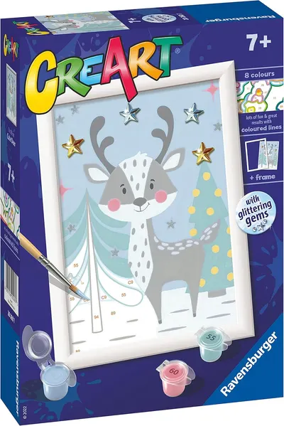 Set de pictură pe numere Ravensburger CreArt - Drăguț cerb