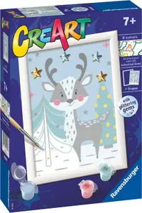 Set de pictură pe numere Ravensburger CreArt - Drăguț cerb