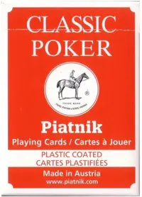 Cărți de joc Piatnik - Classic Poker, rosii