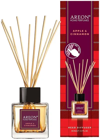 Bețișoare parfumate Areon Tartan - Apple & Cinnamon, 50 ml