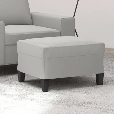 vidaXL Taburet, gri deschis, 60x50x41 cm, microfibră