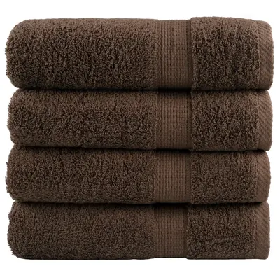 Gossi prosoape de baie premium solund 4 buc maro 100x150cm 600gsm