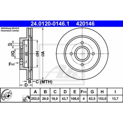 Disc frana ATE 24.0120-0146.1