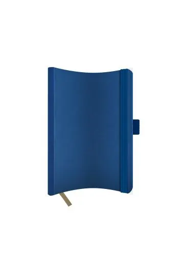 Agenda nedatata A5 Castelli, coperta flexibila Nebraska bleumarin, elastic bleumarin, dictando ivory