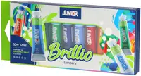 Set de vopsele tempera Junior - Brillio, 10 culori х 12 ml