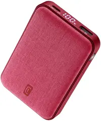 Baterie portabilă Cellularline - Glam, 10000 mAh, rosu