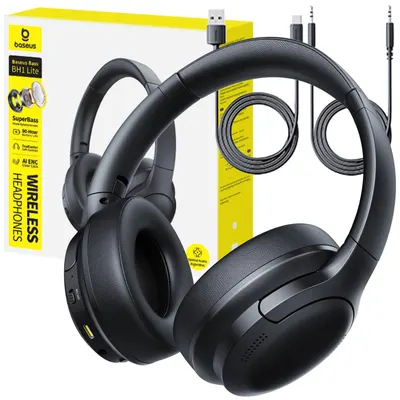 Căști wireless Baseus Bass BH1 LITE Bluetooth 6.0 over-ear USB-C