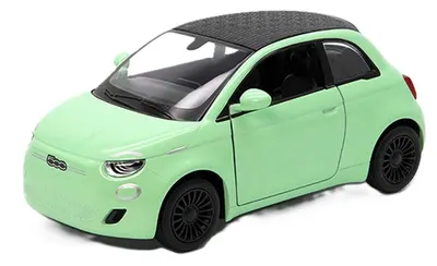 Mașinuță metalică Kinsmart - Fiat 500e, 1:28, verde rezeda