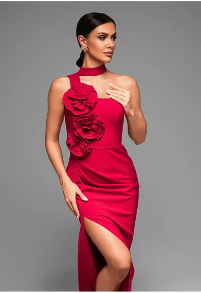 Rochie de seara Maxi LA-OM-DLR063 - Rosu