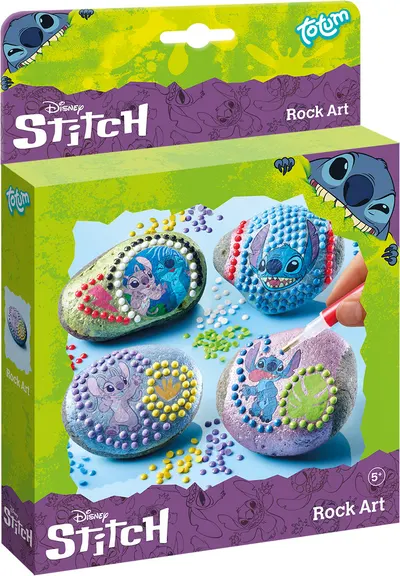 Set pentru decorarea pietrelor Totum - Stitch, 4 buc