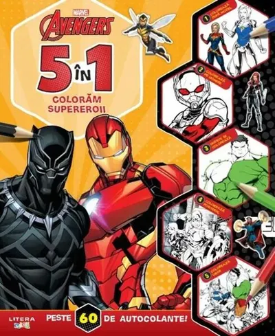 Disney. Marvel. Avengers. 5 în 1. Colorăm supereroii - Paperback brosat - Disney