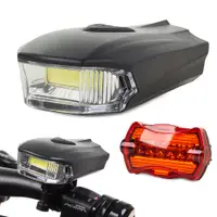 Set lumini bicicletă: față, spate, COB LED - cu baterii 17809938953fJM