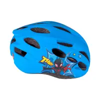 Casca biciclisti copii IN-MOLD, model Spiderman, culoare albastru, marime M(52-56cm)