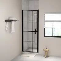 Gossi usa de dus, negru, 81 x 195 cm, sticla securizata