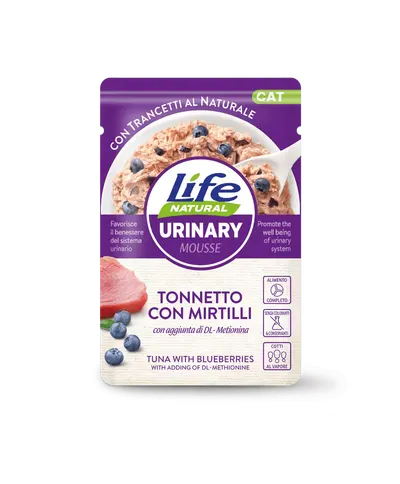 Hrana Umeda Pisici, Life Natural Urinary Mousse Ton si Afine, 70 g
