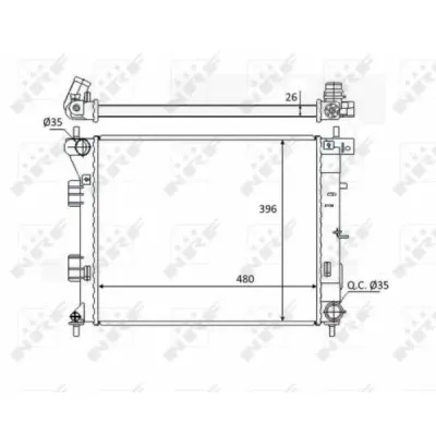 Radiator, racire motor NRF 58522