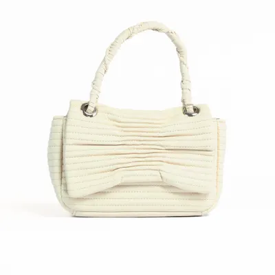 Geanta Casual Mica cu Maner din Piele Ecologica Crl 18131 Bej