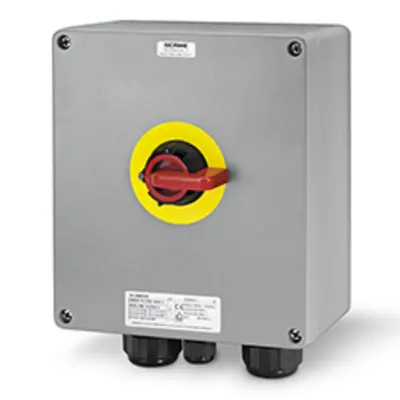 Intrerupator separatorn40A 3/4P IP66 250x255x120mm II 2GD EMERGENCY GREY