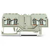 Double potential terminal block; 1.5 mm²; suitable for Ex e II applications; with double, center marker slot; for DIN-rail 35 x 15 and 35 x 7.5; CAGE CLAMP®; 1,50 mm²; light gray
