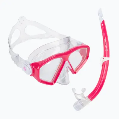 Set snorkeling scufundări adulți Saturn Combo, roz