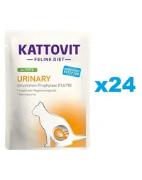 KATTOVIT Feline Diet Urinary hrana umeda dietetica pentru pisici in prevenirea pietrelor struvit, curcan 24 x 85 g