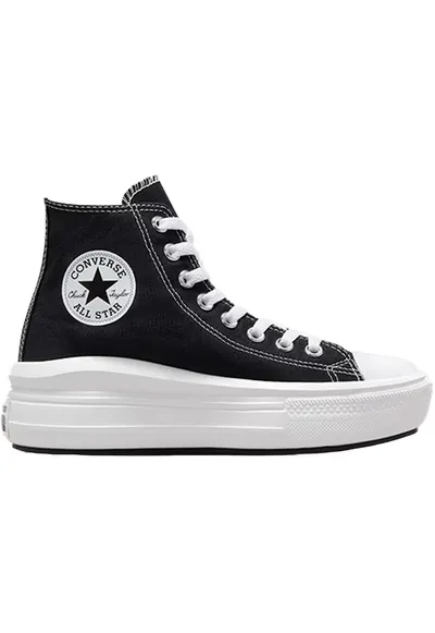 Tenisi femei Chuck Taylor All Star Move Hi 568497C23372 - Alb/Negru