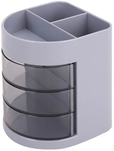 Organizator pentru birou Deli Multi - E9147, cu 6 compartimente, gri