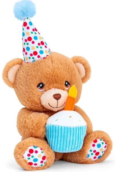 Jucărie de pluș Keel Toys - Happy Birthday, ursuleț, 15 cm