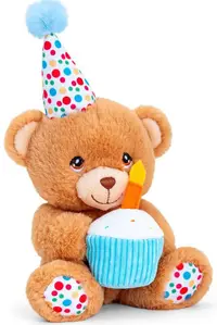 Jucărie de pluș Keel Toys - Happy Birthday, ursuleț, 15 cm