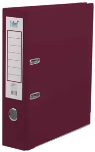 Dosar cu inele Colori - 8 cm, Burgundia, cu cant metalic