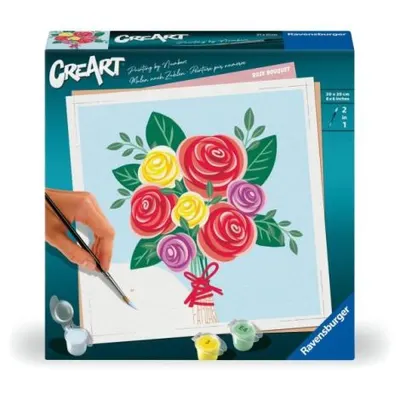 Ravensburger - CreArt pictura pe numere pentru adulti buchet de trandafiri