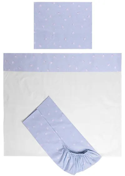 Set pentru pătuț Lorelli - Tiny Dream Trio, 60 х 120 cm, albastru