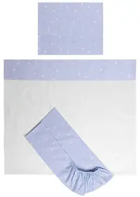Set pentru pătuț Lorelli - Tiny Dream Trio, 60 х 120 cm, albastru