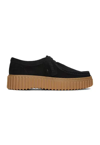 Mocasini de piele intoarsa Torhill - Negru/Maro camel