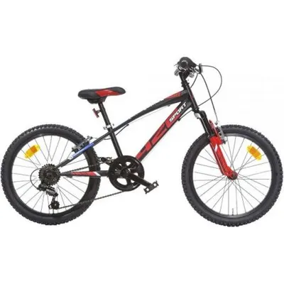 Bicicleta copii 6-9 ani, 20 inch, Mtb Baieti Sport Negru Cu Si Suspensie, Dino Bikes DB420US0406BR