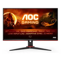 Monitor Gaming AOC Q27G2E/BK, 27", 2560 x 1440 pixeli, Black, 3 ani Garantie
