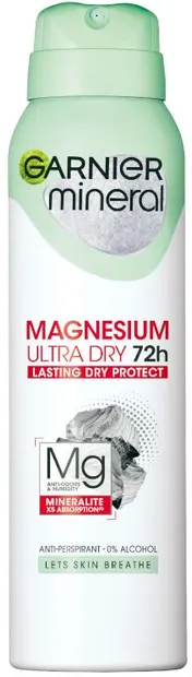 Garnier Mineral Spray deodorant Magnesium Ultra Dry 72H, 150 ml